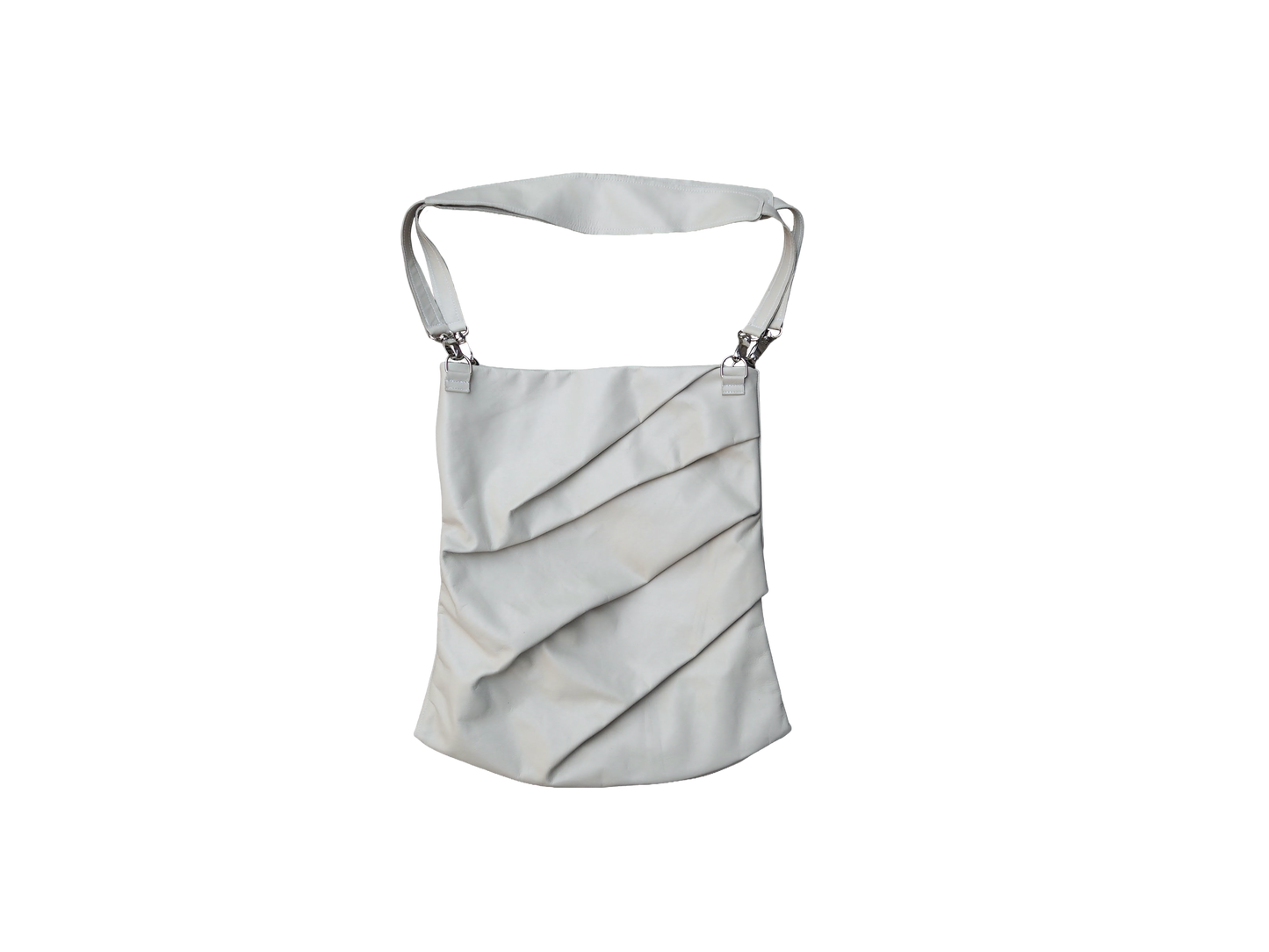 Draped leather bag