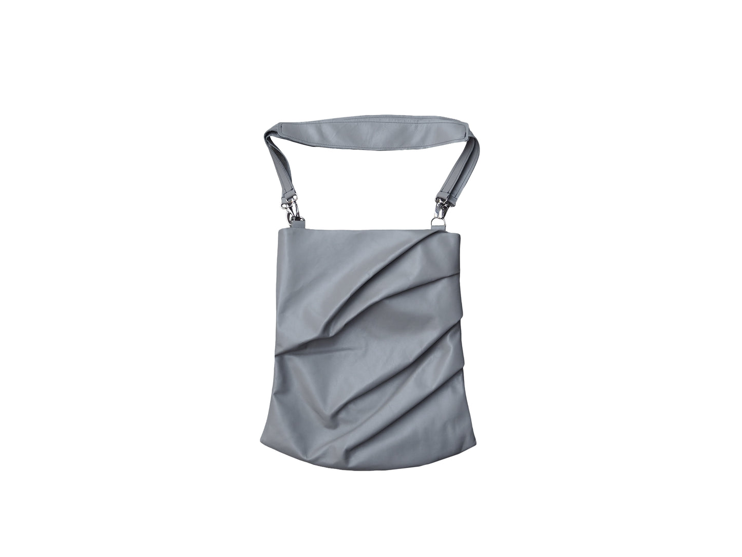 Draped leather bag