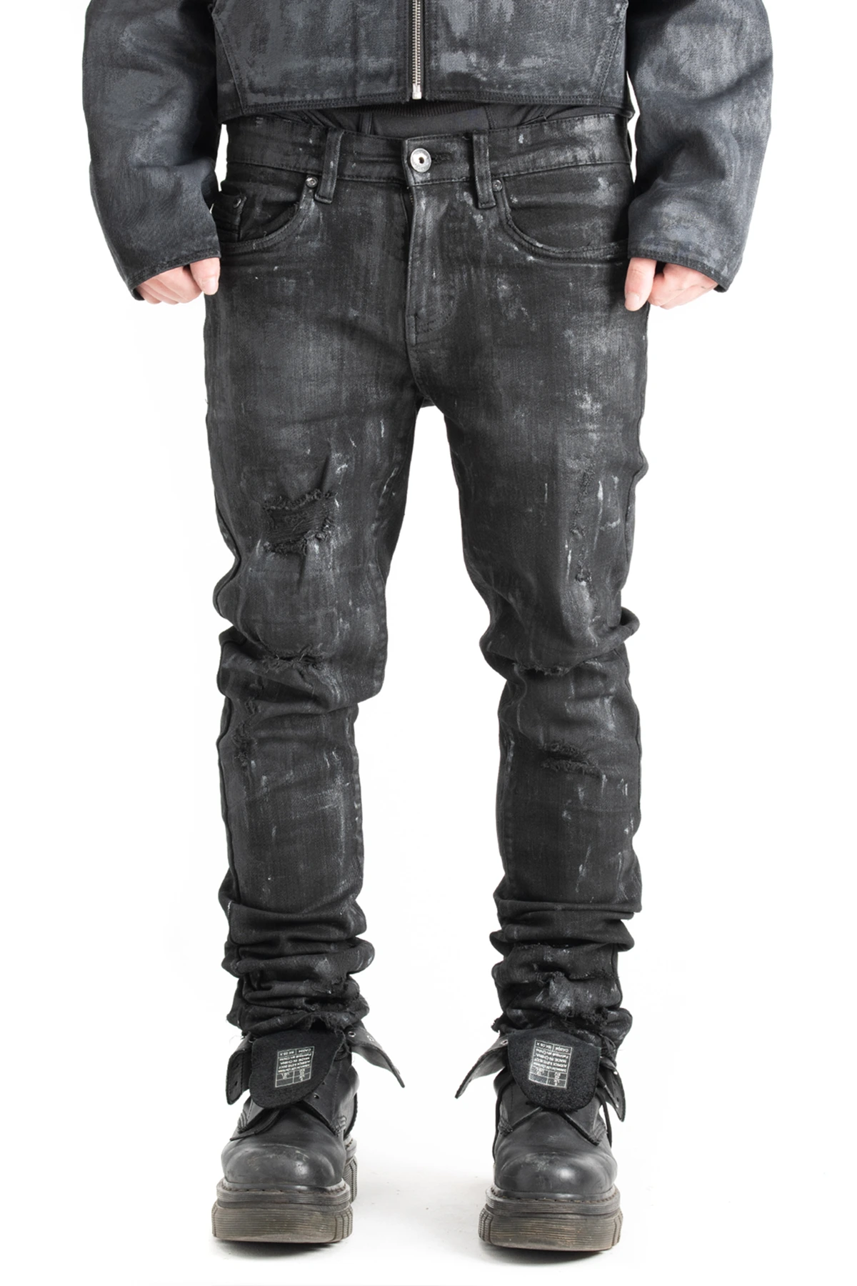 Paint coated jeans