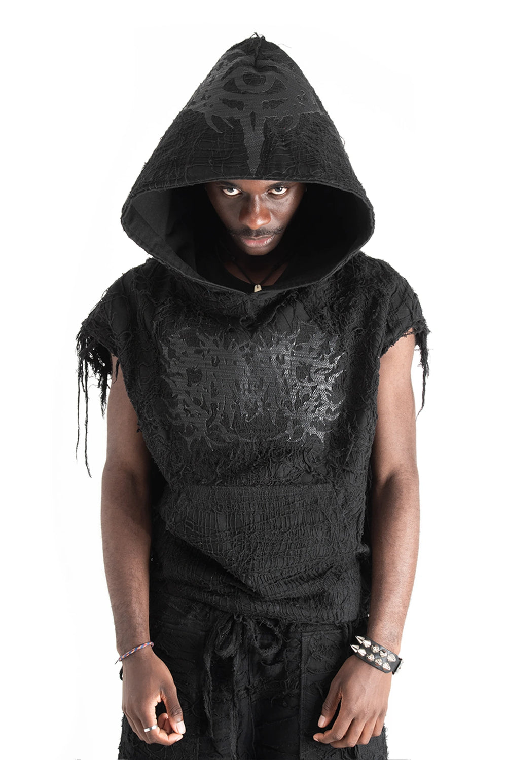 Cobweb Sleeveless Hoodie