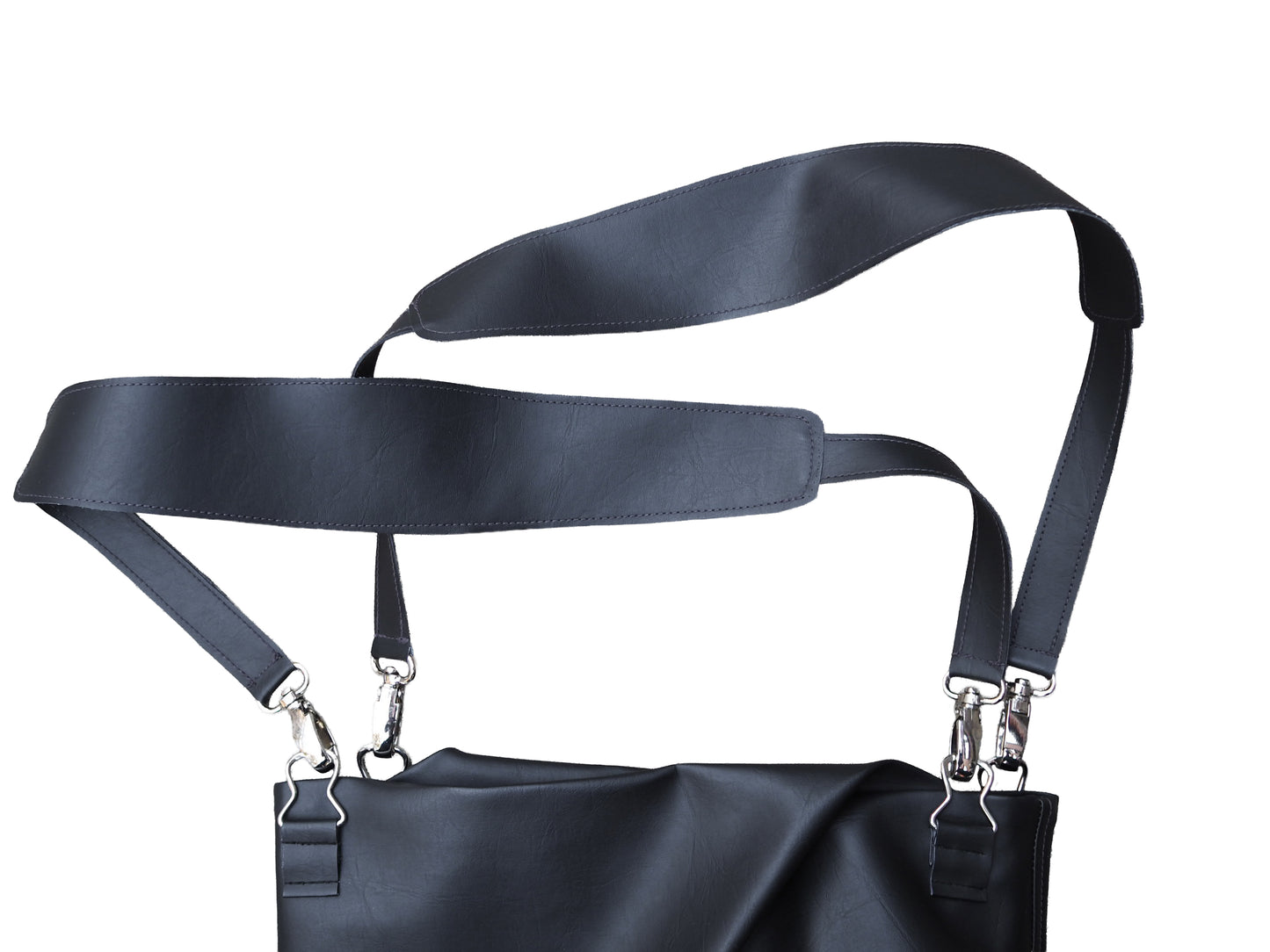 Draped leather bag