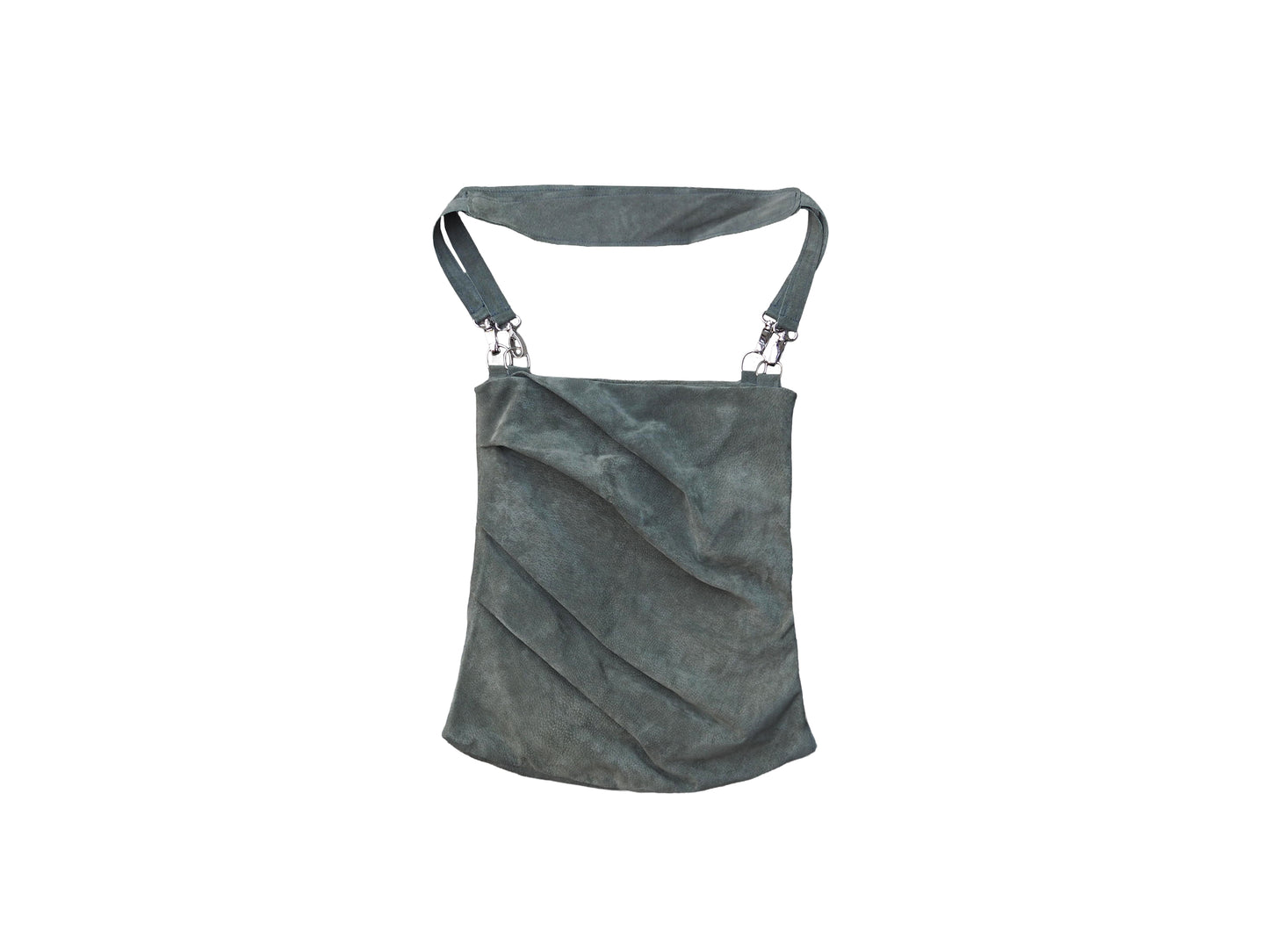 Draped leather bag