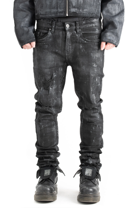 Paint coated jeans