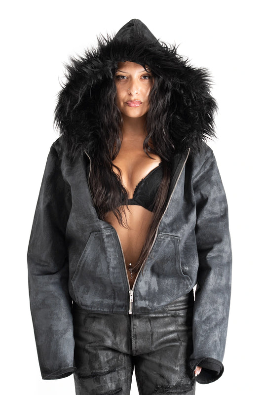 Wax Fur Hoodie